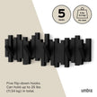 Umbra Sticks Wall-Mounted Coat Rack Rail Hook with 5 Retractable Pegs – Modern, Space-Saving Storage Organizer, Black 🍁 All In One Marketplace Canada