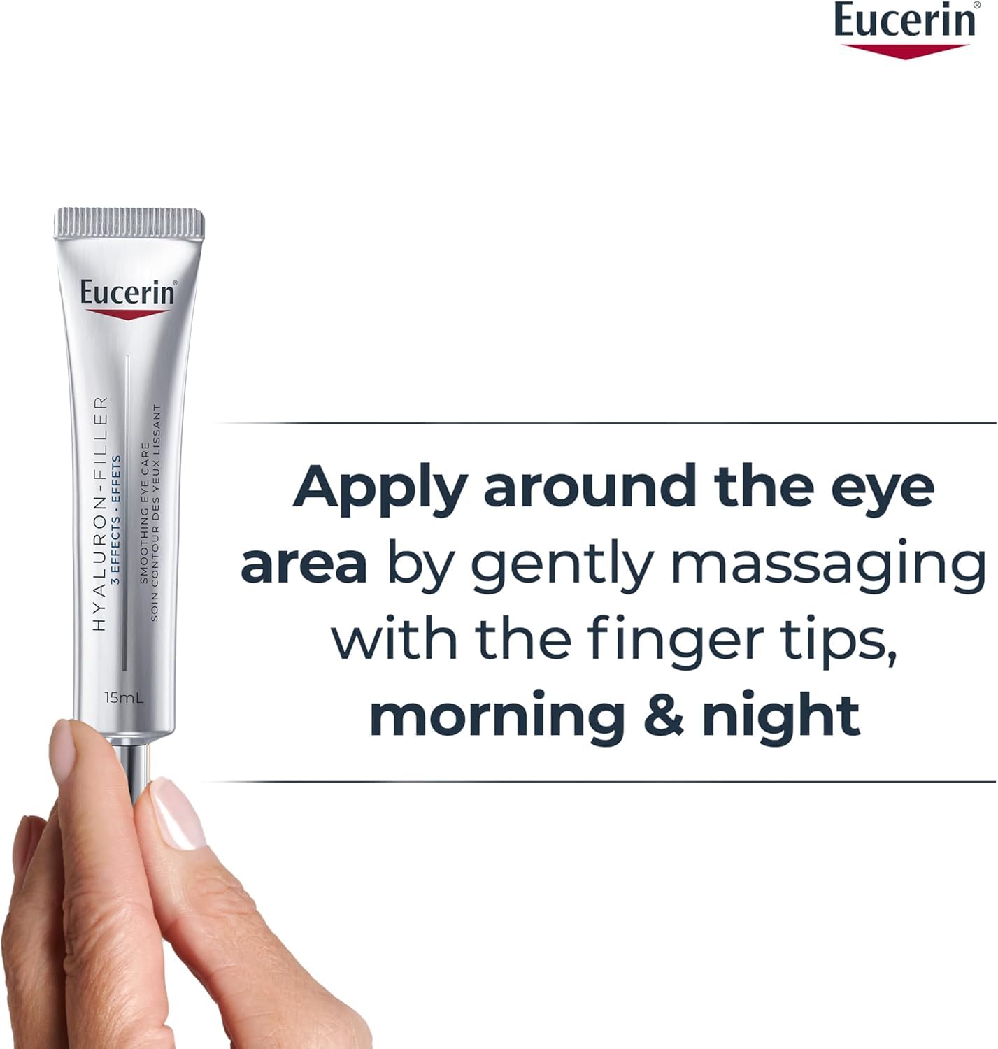 Eucerin Anti-Wrinkle Eye Cream, Smoothing, Anti-Age, Hyaluronic Acid, 15mL 🍁 All In One Marketplace Canada