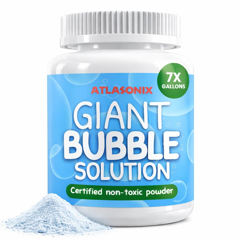 Bubbles for Kids - Giant Bubble Solution, Bubble Wands, Bubbles Powder Mix Makes 896 OZ (7 Gallons) - The Original Mix Kid Safe and Long Lasting Outdoor Toys Fun 🍁 All In One Marketplace Canada