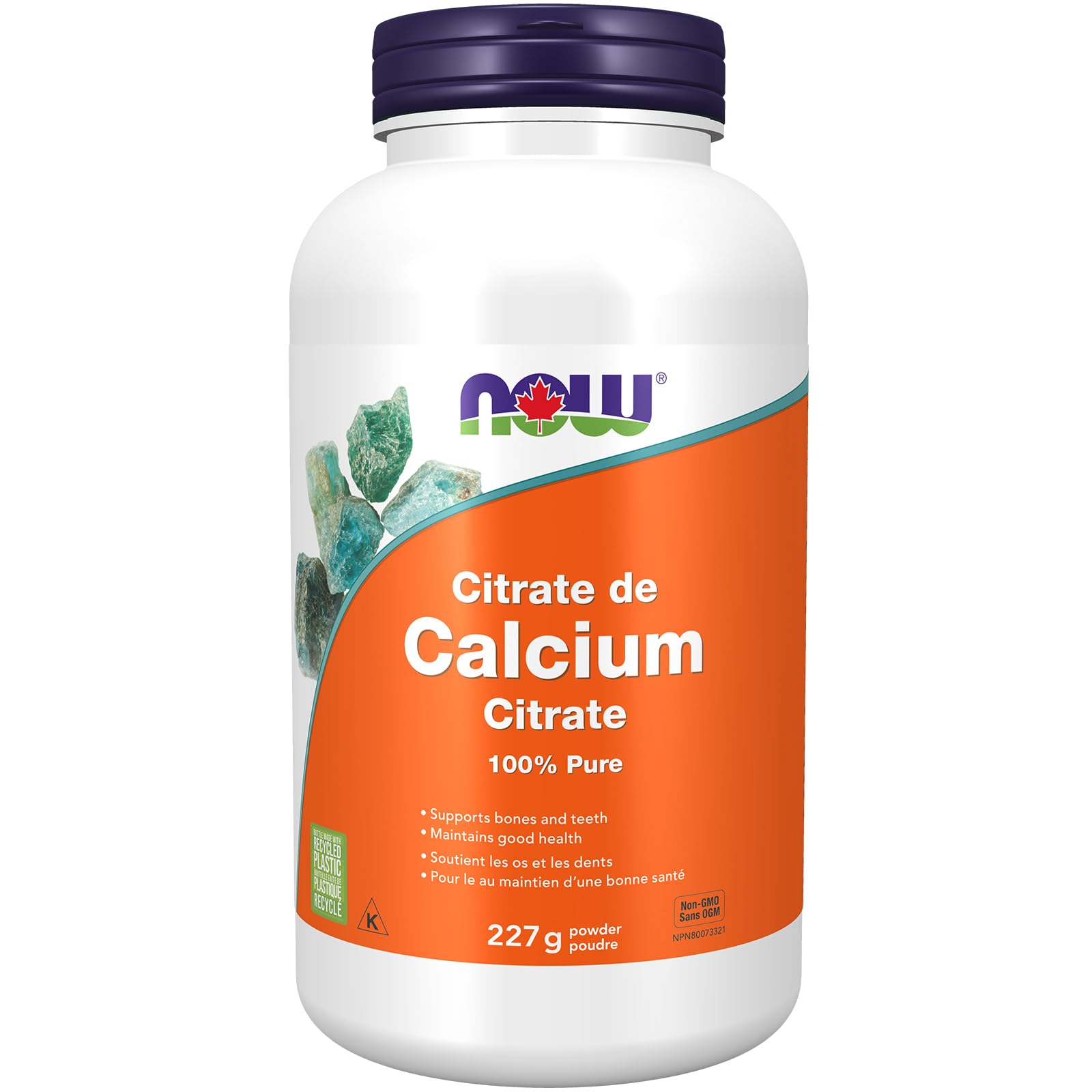 NOW Supplements, Calcium Citrate Powder, Highly Bioavailable Calcium, Supports Bone Health, 227g 🍁 All In One Marketplace Canada