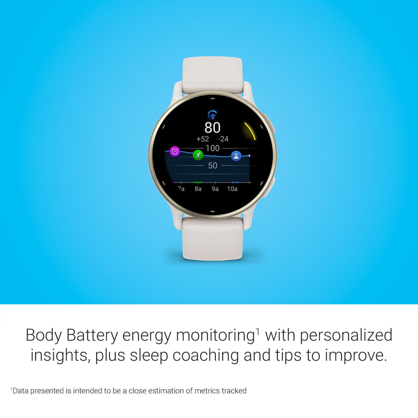 Garmin vívoactive 5, Health and Fitness GPS Smartwatch, AMOLED Display, Up to 11 Days of Battery, Ivory 🍁 All In One Marketplace Canada