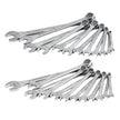 Grip 24 pc All-Purpose Master Combination Wrench Set MM/SAE - Metric 7mm to 22mm - SAE 1/4” to 1