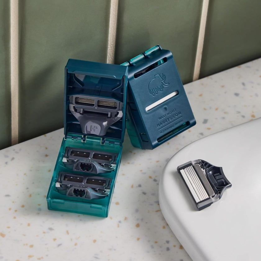 Harry's Original Blades - Men's Razor Refill Pack for Smooth Shaving - Razor Head Replacement - Five Sharp Blades - Flexible Hinge - Moisture Strip - Precision Trimmer - 14 count 🍁 All In One Marketplace Canada