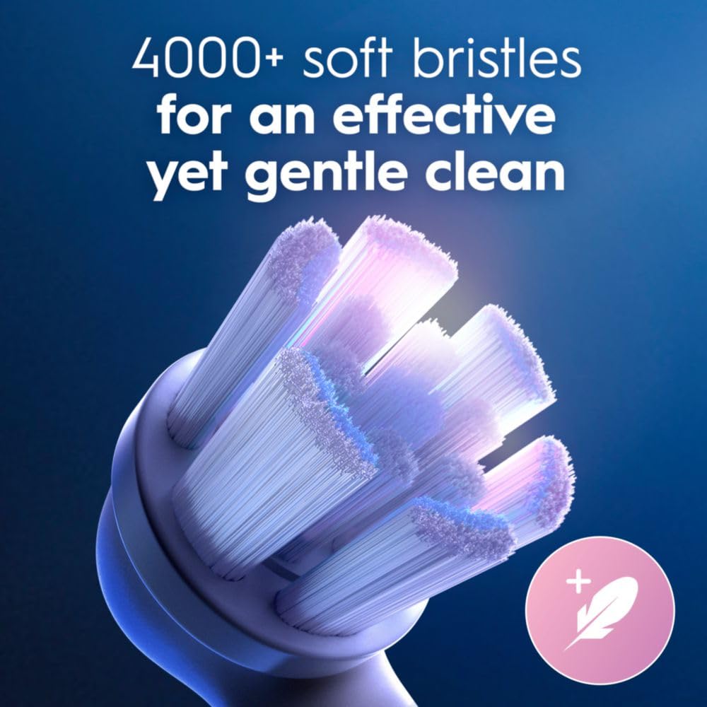 Oral-B iO Genuine Replacement Brush Heads, White, 4ct Ultimate Clean + 1ct Gentle Care, 15 Month Supply, Compatible Exclusively with Oral-B iO Electric Toothbrushes, Not Compatible with any Other Series Including: Pro, Vitality, Smart, or Genius