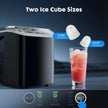 Sweetcrispy Quiet Countertop Ice Maker, 26 lbs per Day, 9 Bullet Ice Cubes in 6 Mins, Portable Ice Machine with Handle, Self-Cleaning, Compact for Home RV Camping Party, Dark Black 🍁 All In One Marketplace Canada