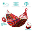 MOSFiATA Camping Hammock 550lb Upgraded Thickened 320G Durable Canvas Fabric Single Hammocks with Two Anti Roll Balance Beam and Sturdy Metal Knot Tree Straps for Camping, Patio, Backyard, Outdoor 🍁 All In One Marketplace Canada