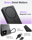 Magnetic Power Bank, 10,000mAh Wireless Portable Charger for Mag-Safe 15W Fast Charging, Battery Pack with USB-C/Lightning Cable 22.5W in/Out for iPhone 17/16/15/14/13/12 Series, AirPods & More 🍁 All In One Marketplace Canada