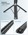 RISEOFLE 71” Phone Tripod & Selfie Stick, Portable All in One Extendable Cell Phone Tripod Stand, with Wireless Remote Control for iPhone/Samsung/Android/Camera 🍁 All In One Marketplace Canada