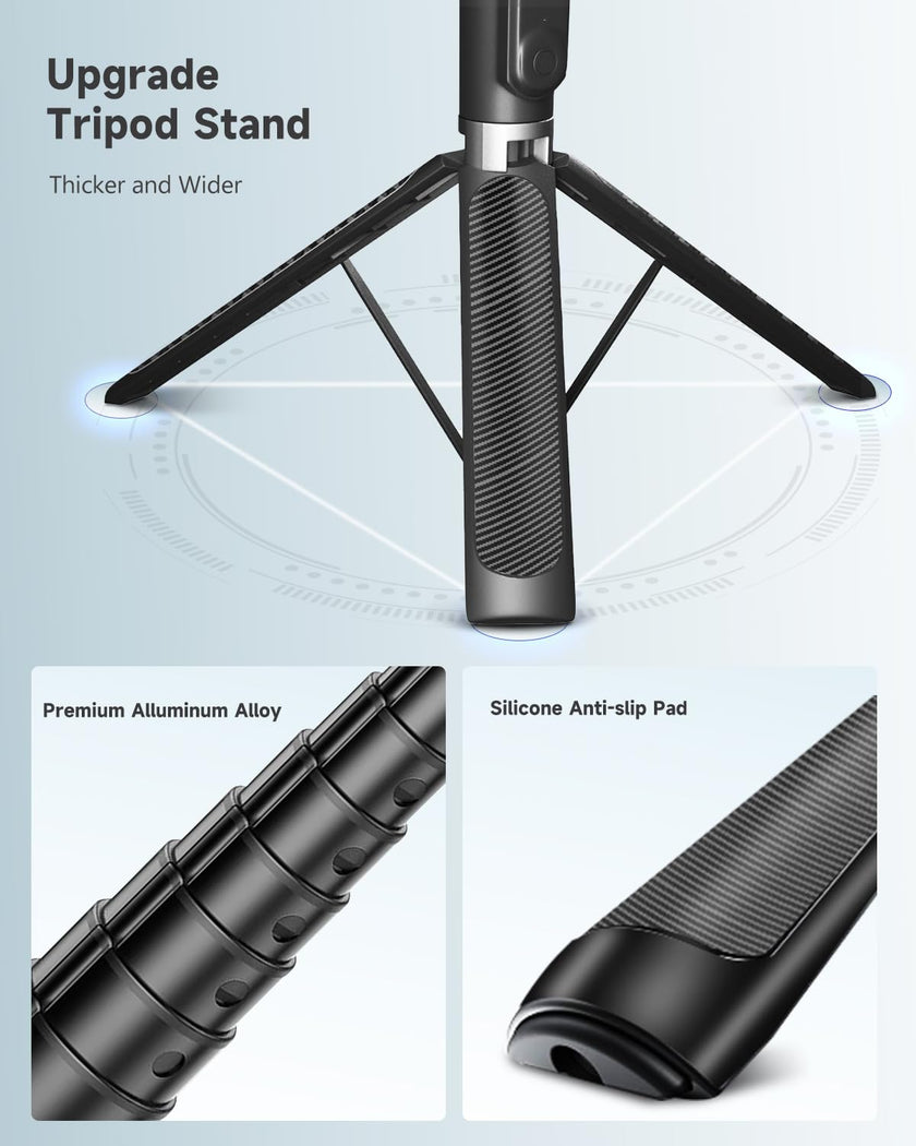 RISEOFLE 71” Phone Tripod & Selfie Stick, Portable All in One Extendable Cell Phone Tripod Stand, with Wireless Remote Control for iPhone/Samsung/Android/Camera 🍁 All In One Marketplace Canada