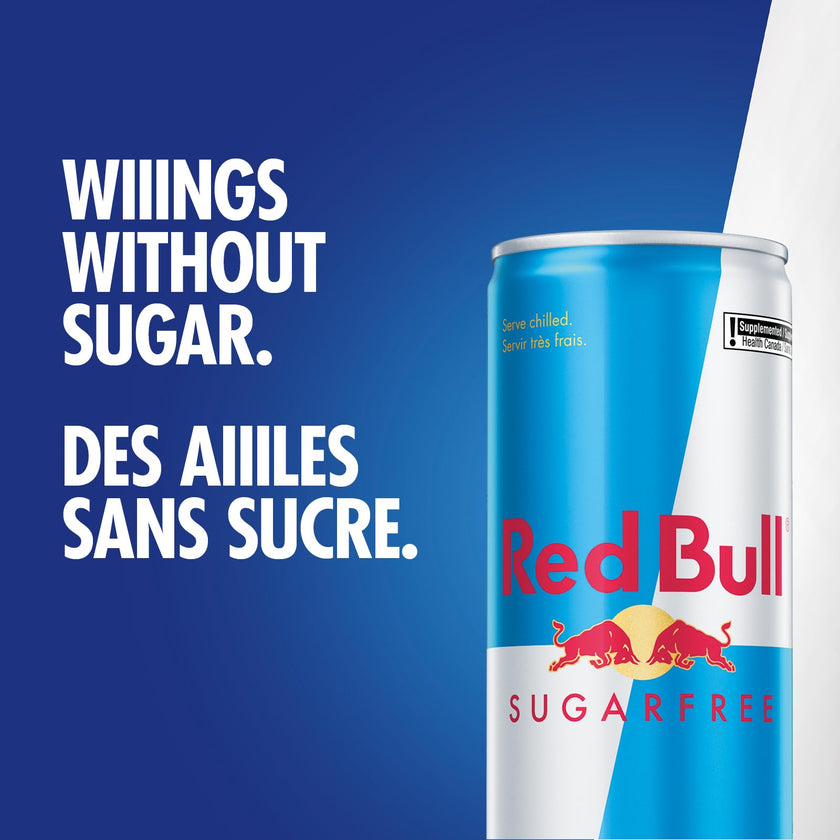Red Bull Energy Drink, Sugar Free, 250 millilitre (Pack of 24) 🍁 All In One Marketplace Canada
