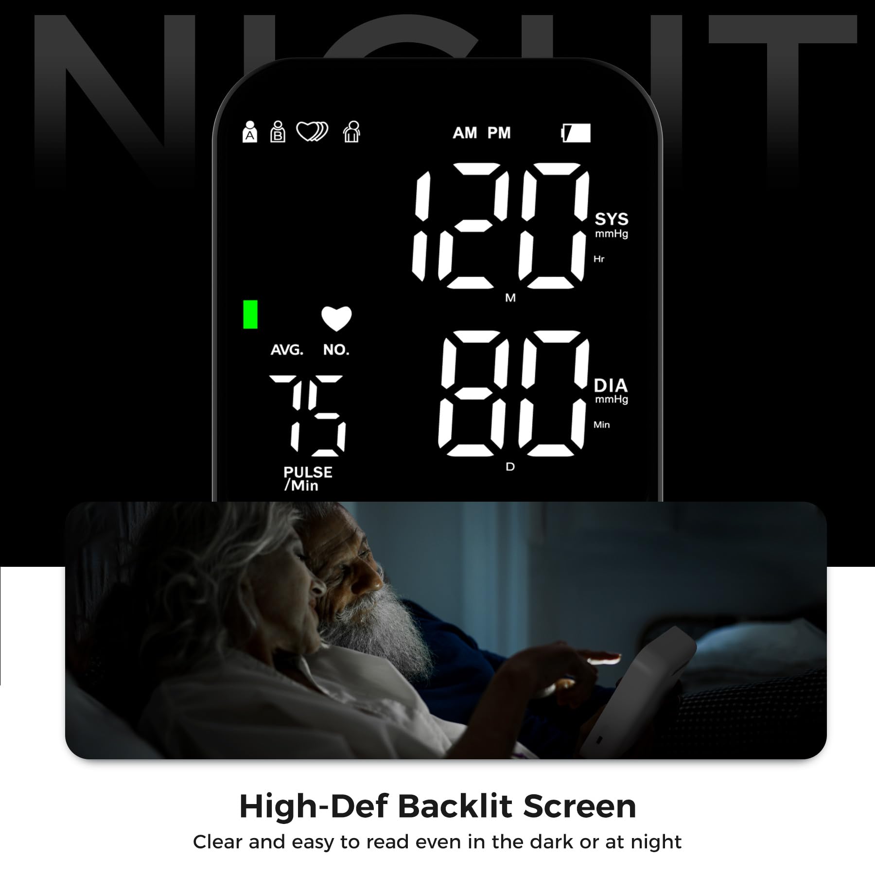 Blood Pressure Machine for Home Use Automatic Blood Pressure Monitor with 2x120 Reading Memory Adjustable Arm Cuff 8.7