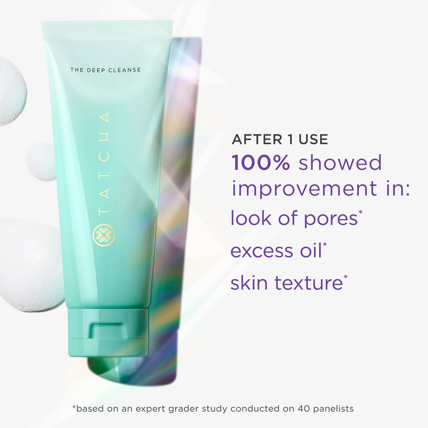 TATCHA The Deep Cleanse | Deep, Gentle Exfoliating Cleanser - Lifts Dirt & Unclogs Pores for Oily & Combo Skin | 150 ml, 5.0 fl. oz. 🍁 All In One Marketplace Canada
