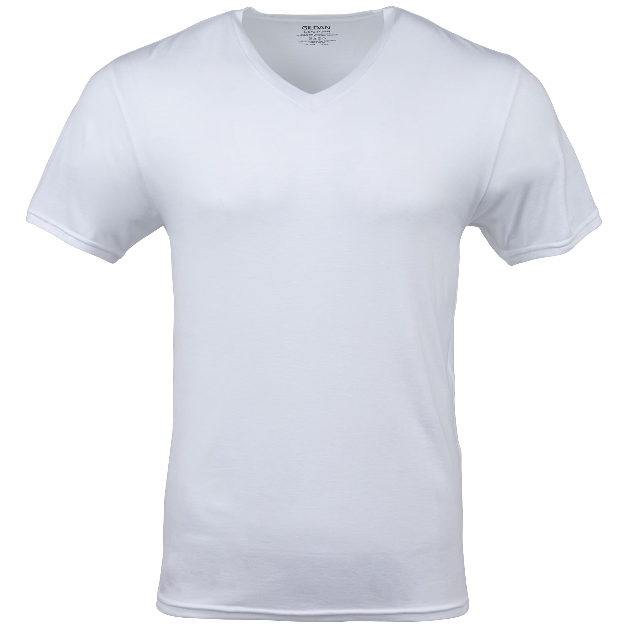 Gildan Men's V-Neck T-Shirts, Multipack, Style G1103, White (6-Pack), Large 🍁 All In One Marketplace Canada