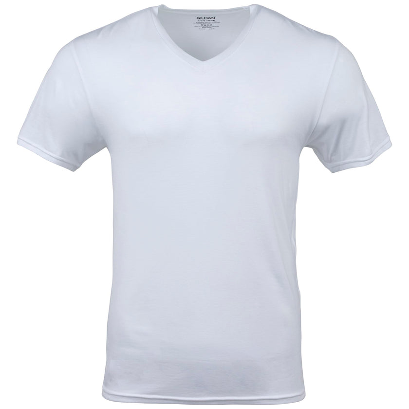 Gildan Men's V-Neck T-Shirts, Multipack, Style G1103, White (6-Pack), Large 🍁 All In One Marketplace Canada