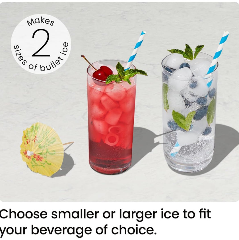 Iceman Dual-Size Ice Maker Countertop - Portable Ice Machine, Large and Small Ice Machine Maker with Self Cleaning, 9 Cubes in 7 Mins, 22lbs/24hrs, for Home, Kitchen, Office, Party, Ice Scoop Included 🍁 All In One Marketplace Canada