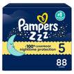 Pampers ZZZ Overnight Diapers, Size 5, Nighttime Protection Disposable Baby Diaper, 1 Pack (Count of 88) 🍁 All In One Marketplace Canada
