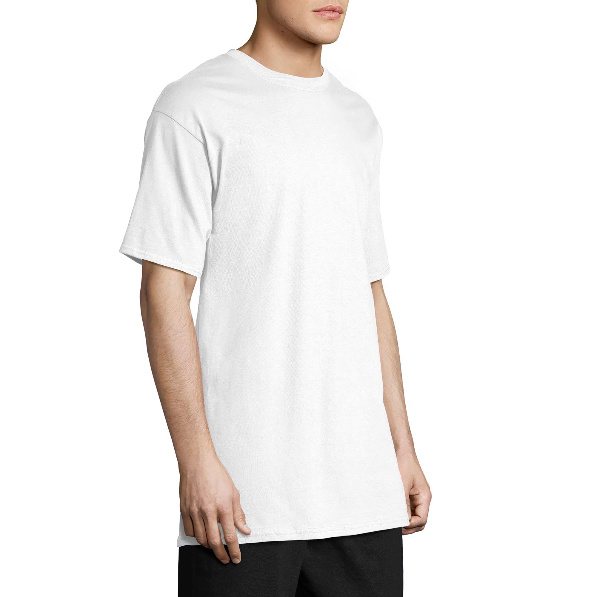 Hanes Size Men's Beefy Short Sleeve Tee Value Pack (2-Pack), White, X-Large/Tall 🍁 All In One Marketplace Canada
