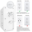 JcBlaon Outlet Extender Surge Protector - 6 Outlet Splitter with 4 USB Ports (2 USB C), Multiple Plug Expander Wall Charger, 3 Sided Multi Plug Wall Adapter Power Strip for Home Office Kitchen Travel 🍁 All In One Marketplace Canada