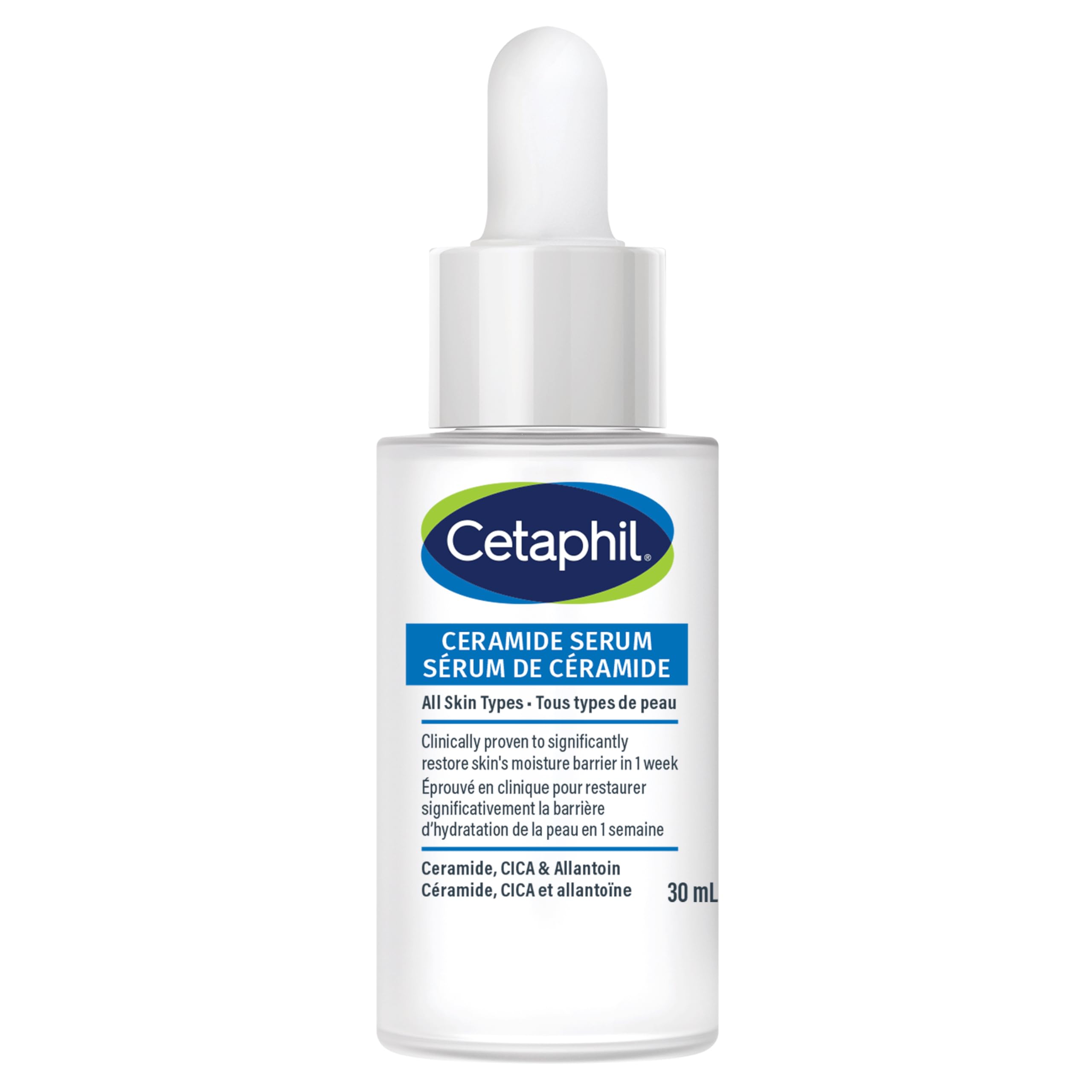 Cetaphil Ceramide Serum, Hydrating Face Serum for Skin Barrier Repair, Pore Treatment, 48Hr Hydration with Ceramide, Cica & Allantoin, Dermatologist Recommended, 1oz 🍁 All In One Marketplace Canada