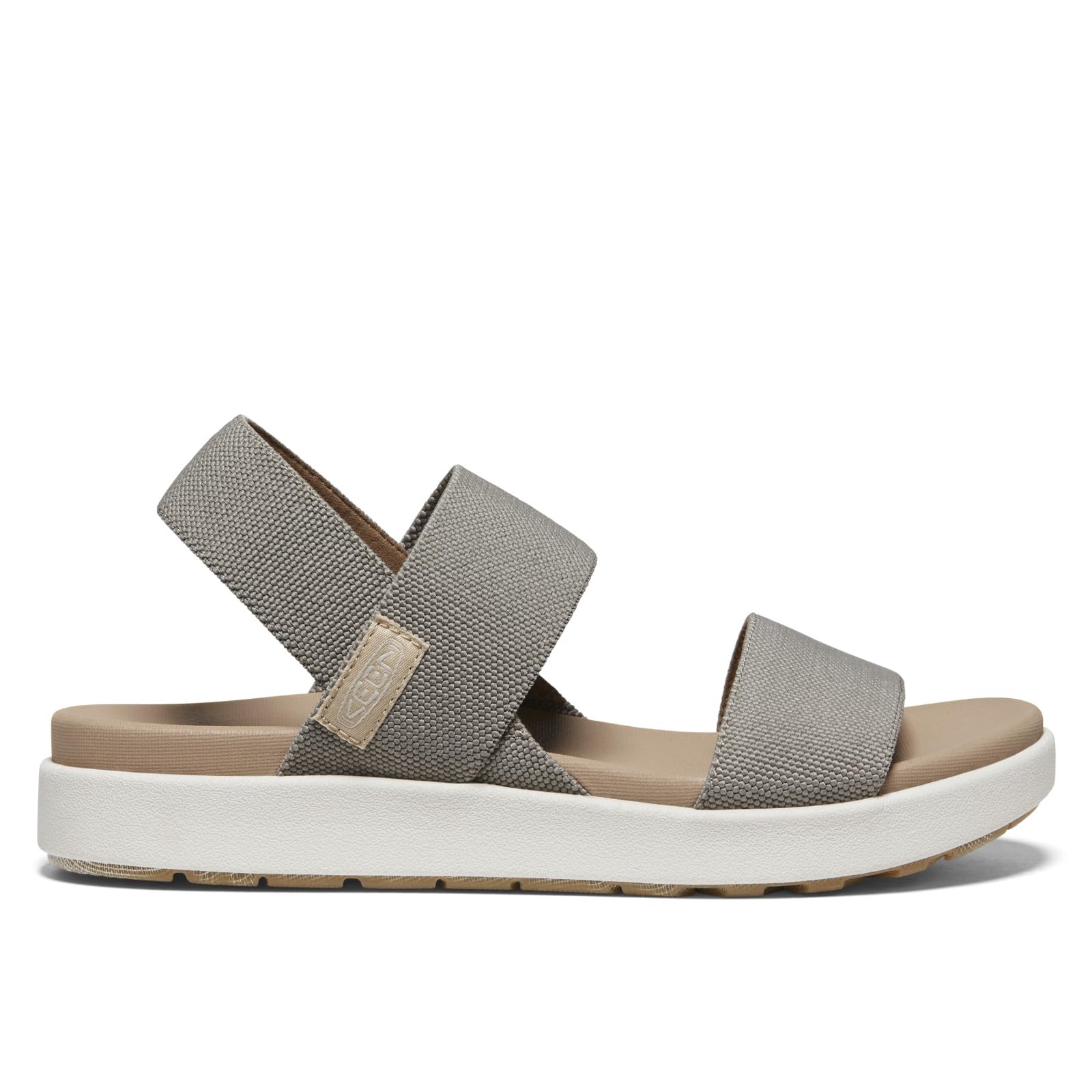 KEEN Women's Elle Backstrap Casual Platform Open Toe Wedge Sandals, Brindle/Birch, 8 🍁 All In One Marketplace Canada