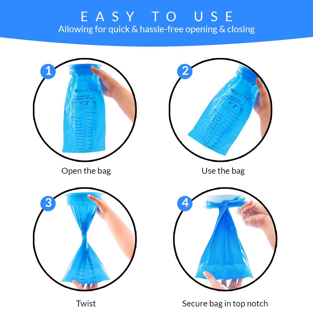 Vomit Bags Disposable 25 Pack (1000ml) – Medical Grade Emesis Bags for Travel, Motion Sickness, Morning Sickness & Nausea – Leak-Proof, Odor-Blocking, Portable Throw Up Bag 🍁 All In One Marketplace Canada