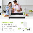 Bonsenkitchen Vacuum Sealer Machine, 90Kpa Powerful Food Sealer, Multi-Functional Food Vacuum Sealer with Vacuum Bags & Accessory Hose,Globefish Technology for High-Speed Continuous Working, Silver 🍁 All In One Marketplace Canada