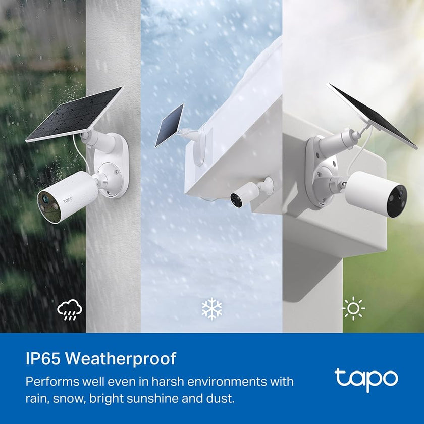 TP-Link Tapo Solar-Powered Security Camera Kit, 2K Wireless Battery Camera w/Solar Panel Base, Smart Person Detection, SD/Cloud Storage, Spotlight Color Night Vision, No Hub Needed (Tapo C410 KIT) 🍁 All In One Marketplace Canada