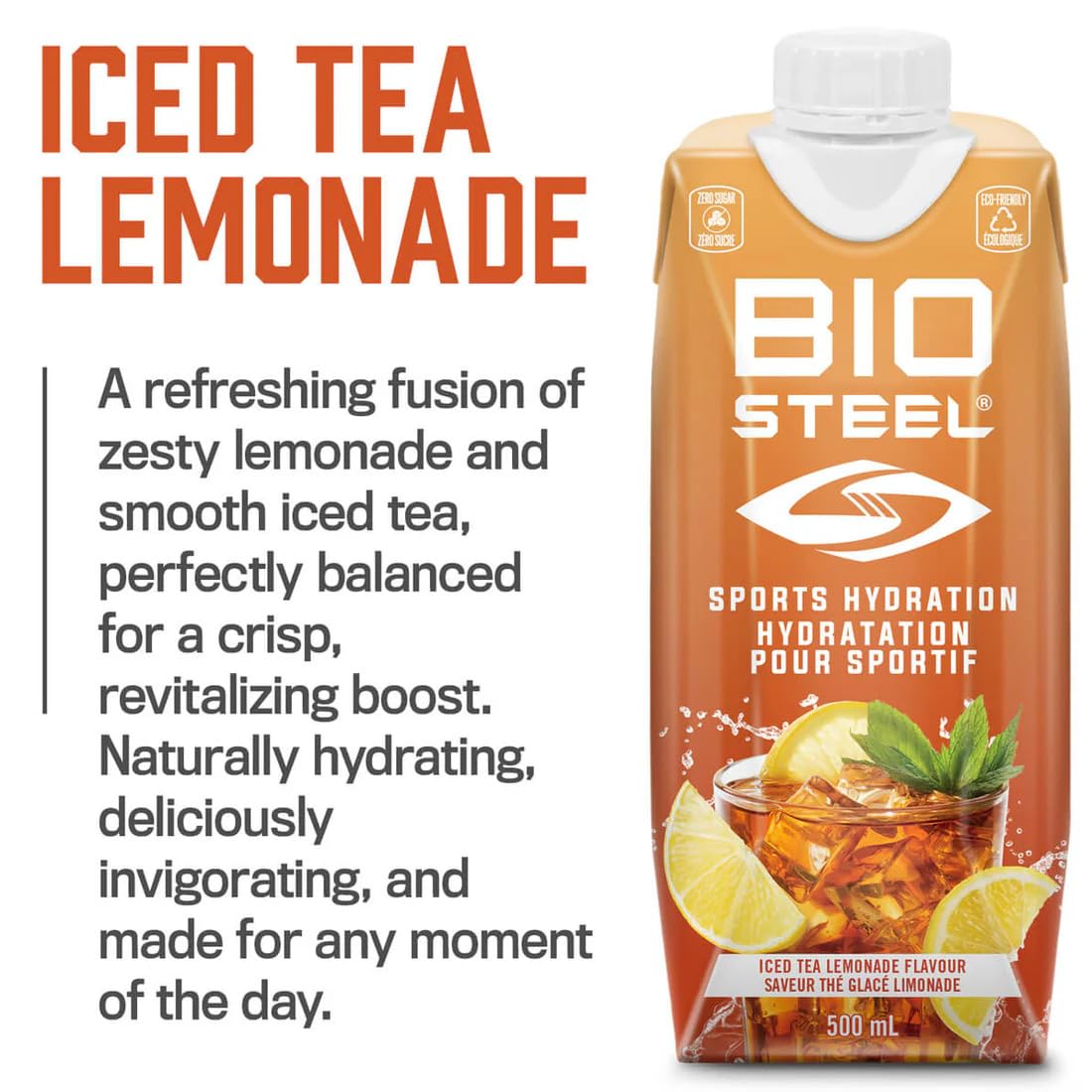 BioSteel Electrolyte Sports Drink, Iced Tea Lemonade, 12-Pack, Zero Sugar 🍁 All In One Marketplace Canada