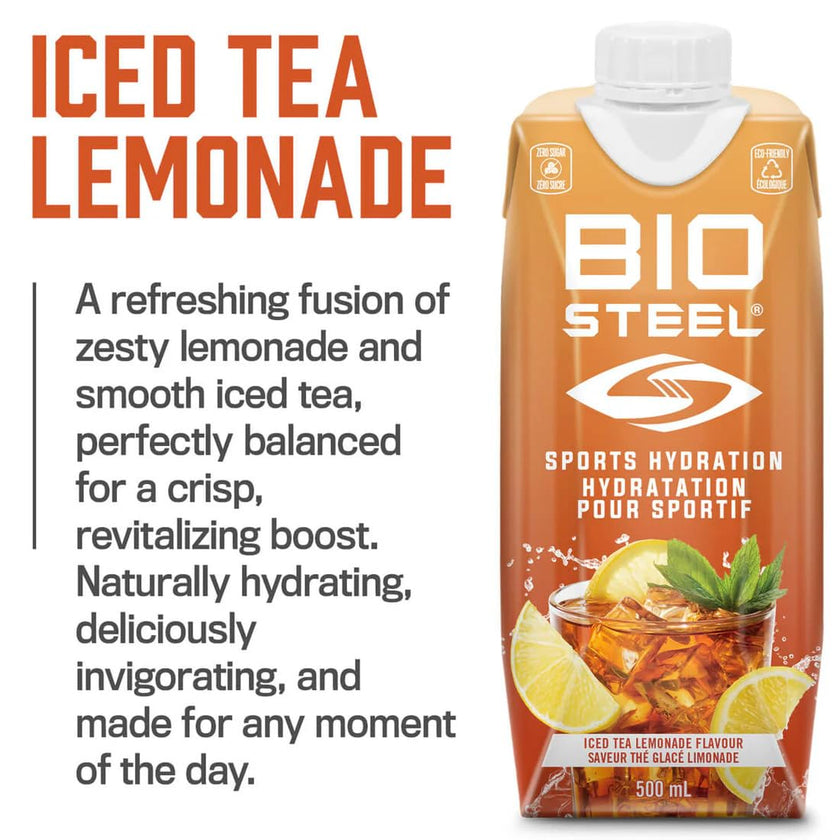 BioSteel Electrolyte Sports Drink, Iced Tea Lemonade, 12-Pack, Zero Sugar 🍁 All In One Marketplace Canada