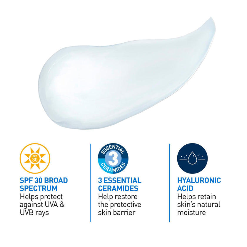 CeraVe Ultra-light Face Moisturizer with SPF 30. Hyaluronic Acid face sunscreen lotion for Men & Women, Normal to Oily & sensitive skin. Fragrance-Free, Oil-Free, Non-Comedogenic, Travel Size 52 ML 🍁 All In One Marketplace Canada