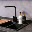 MOMEEMO Glass Soap Dispenser Set, Contains Hand Soap and Dish Soap Dispenser.Suitable for Kitchen Decor. (Black & White) 🍁 All In One Marketplace Canada