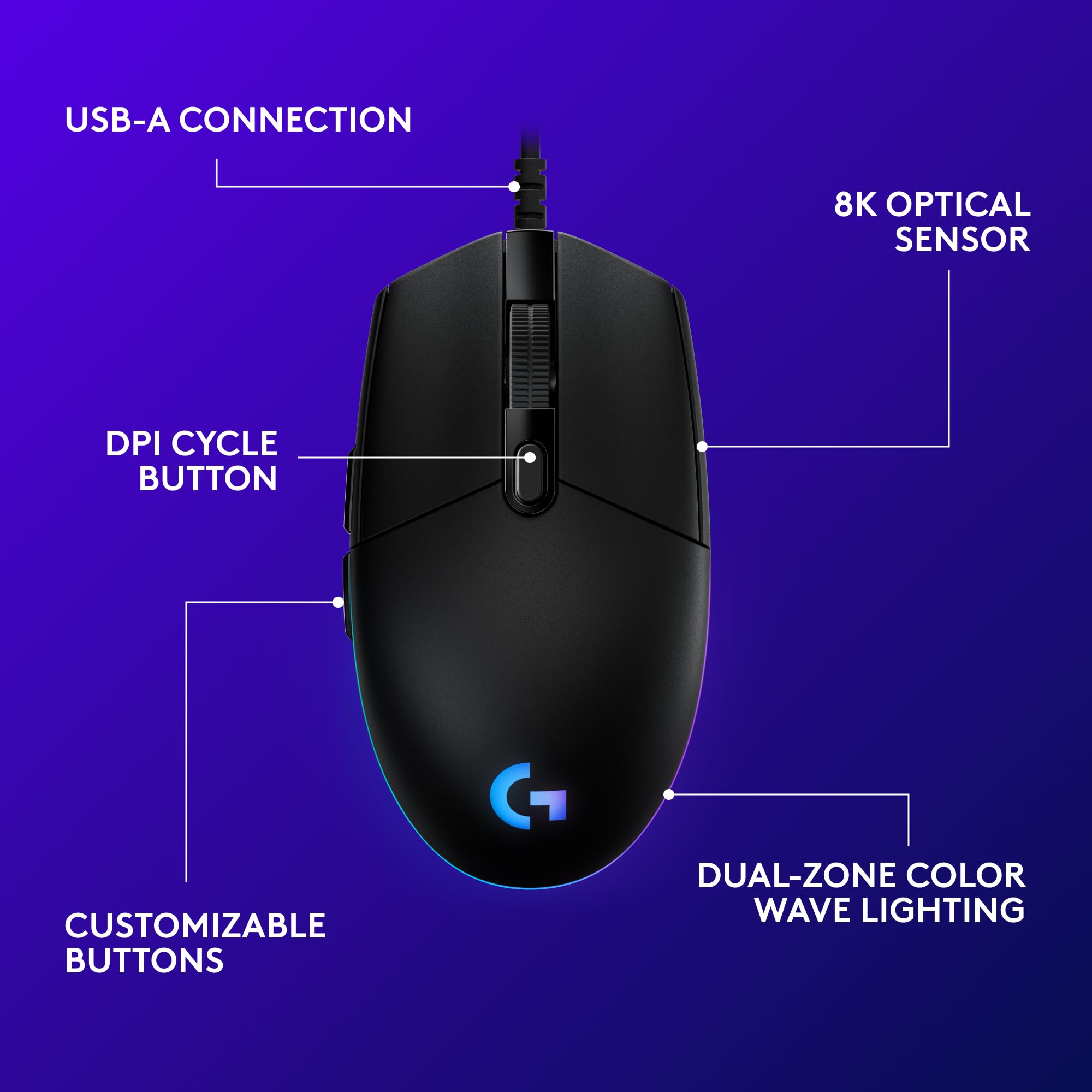 Logitech G203 Wired Gaming Mouse - Black 🍁 All In One Marketplace Canada