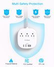 One Beat Flat Plug Power Bar with USB C, 6FT Ultra-Thin Extension Cord, 3 Outlet with 4 USB Ports (2 USB C) Desktop Charging Station, No Surge Protection for Cruise Ship, Travel Essentials, Dorm Room 🍁 All In One Marketplace Canada