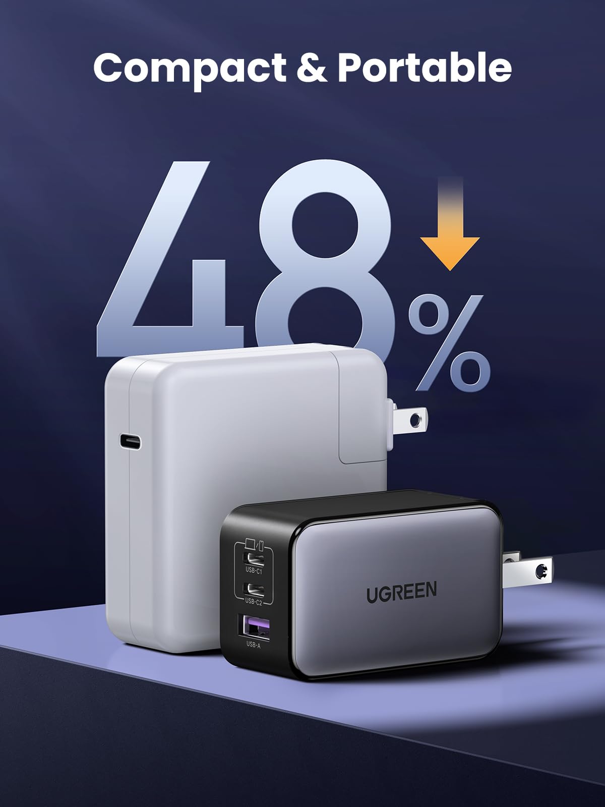 UGREEN Nexode 65W USB C Charger, 3 Port GaN Charger Foldable Tablet Charger Block Compatible with iPhone 17 Pro Max/17 Pro/iPhone Air/17, Tablet, iPad, MacBook Pro/Air, Galaxy S26 S25, Pixel 10 🍁 All In One Marketplace Canada