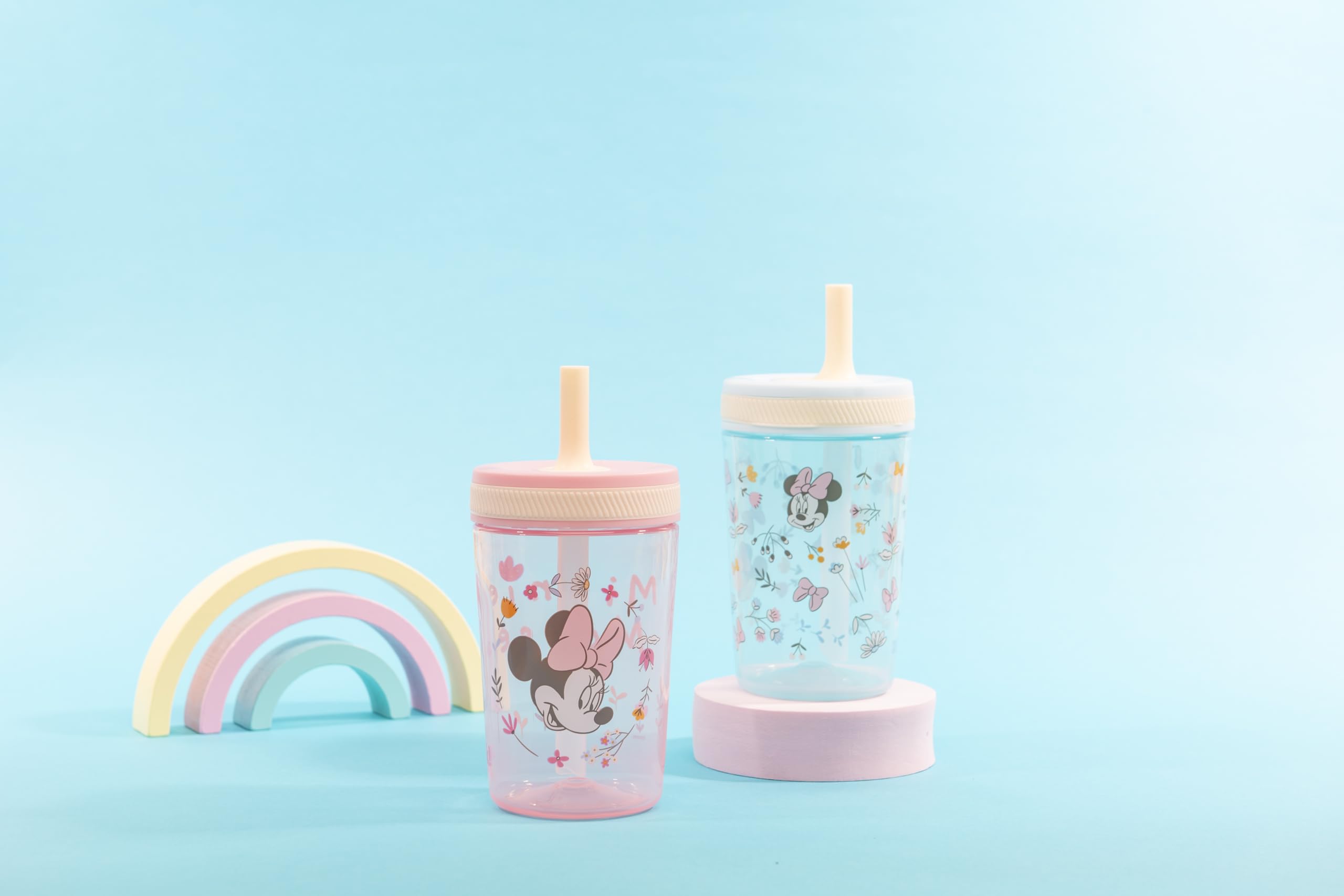 Zak Designs Disney Minnie Kelso 15oz Leak-Proof Toddler Straw Cups, 2-Pack 🍁 All In One Marketplace Canada