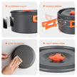 Overmont 16pc Camping Cookware Mess Kit, Portable Camping Cooking Set for Backpacking, Outdoor Hiking and Picnic Pot Pan Kettle Bowl Plate 🍁 All In One Marketplace Canada
