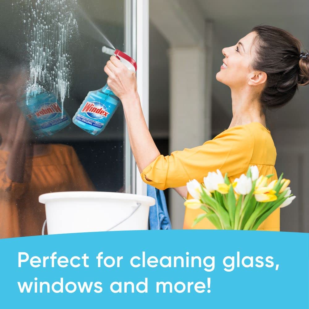 Windex Original Blue Window, Glass and Mirror Cleaner Refill, Removes Fingerprints, Smudges, and Smears, Surface Cleaner Shine Spray, 5L 🍁 All In One Marketplace Canada
