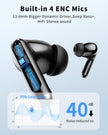 Wireless Earbuds, Bluetooth 5.4 Headphones with 50H Playback, Deep Bass Stereo Ear Buds Clear Calls with LED Power Display, Wireless Headphones with Noise Cancelling Mic for Phone/Laptop, Carbon black 🍁 All In One Marketplace Canada