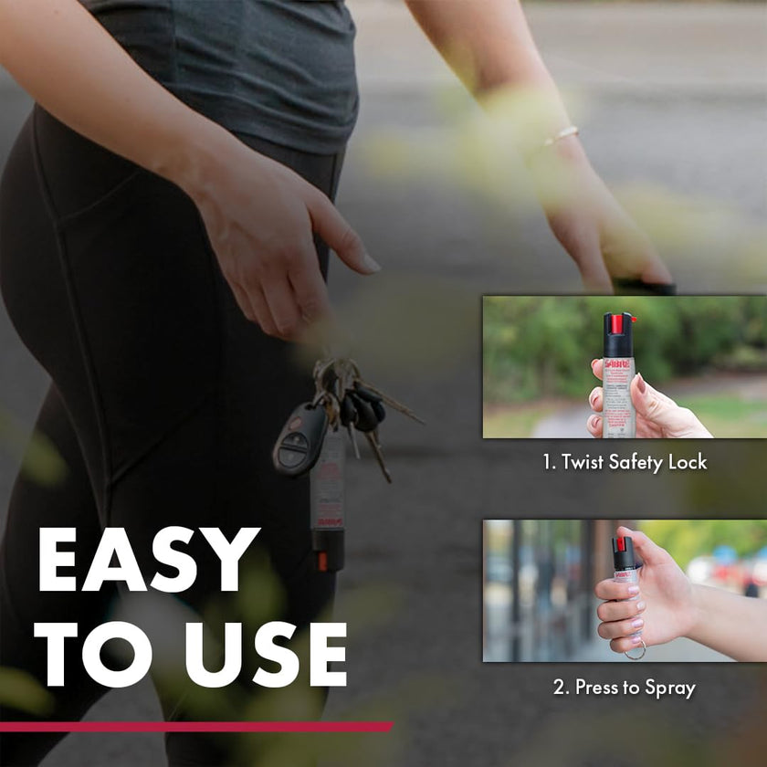 Sabre Protector 22-Gram Dog Spray with Key Ring, 14 Second Total Spray Time, 3.5-Meter Range, Humane Dog Attack Deterrent, Maximum Strength Allowed by Health Canada 🍁 All In One Marketplace Canada