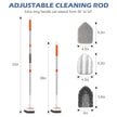 Setsail Floor Scrub Brush, 3-In-1 Tile Tub Floor Scrubber with 52-inch Adjustable Long Handle Shower Cleaner Brush and 3 Detachable Replacement Brush Heads for Cleaning Bathroom Kitchen Walls Tub Tile 🍁 All In One Marketplace Canada