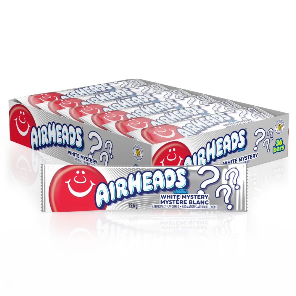 Airheads Candy Individually Wrapped Bars - White Mystery Flavour - Bulk Pack of 36 🍁 All In One Marketplace Canada