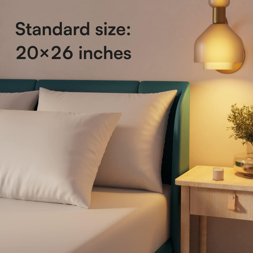 Niagara 4 Pack of Pillow Protectors with Zipper, Effective Dust Protection, Quiet, Stay in Place Pillow Covers, Breathable Case for Pillow Lifespan Extension, White (Standard) 🍁 All In One Marketplace Canada