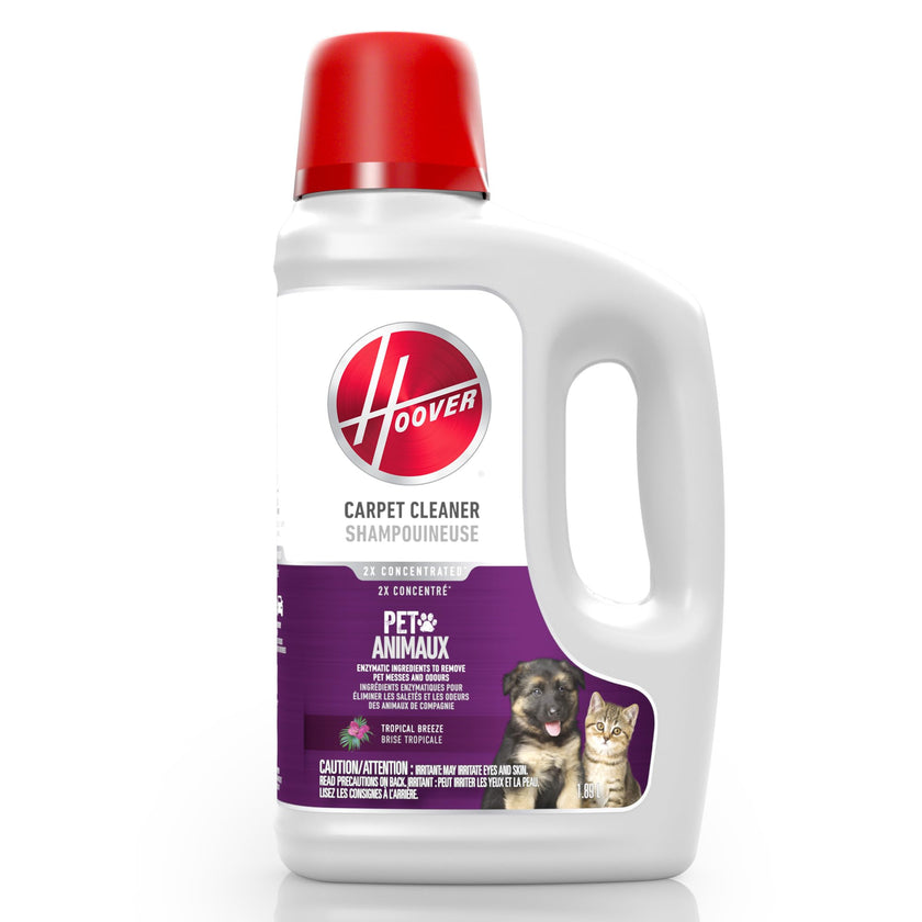 Hoover Pet Carpet Cleaner Solution, Tropical Breeze Scent, Deep Cleaning Carpet Shampoo, Eliminates Urine Stains & Odors, 64 oz, Compatible with Hoover Carpet Cleaner Machines, AH31925CA 🍁 All In One Marketplace Canada