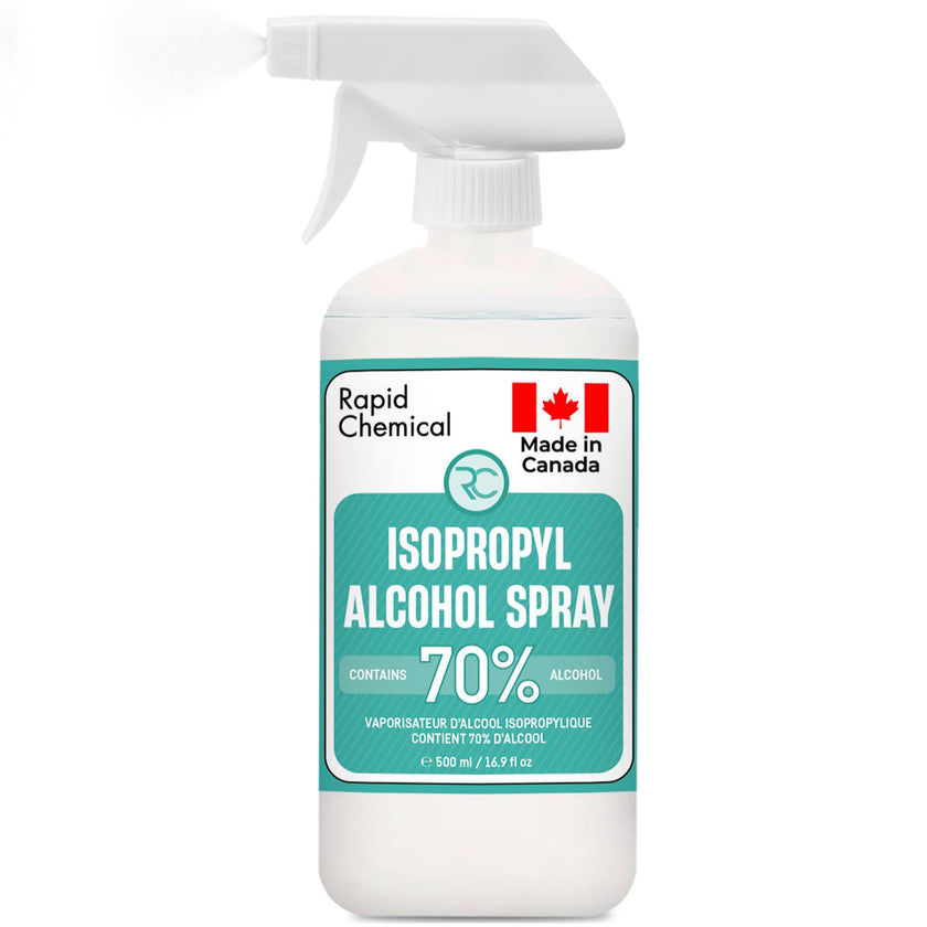 Isopropyl Alcohol Spray 70% - Rubbing Alcohol 70 Percent - 500ml - USP Grade - Made in Canada (1 spray bottle, 500ml) 🍁 All In One Marketplace Canada