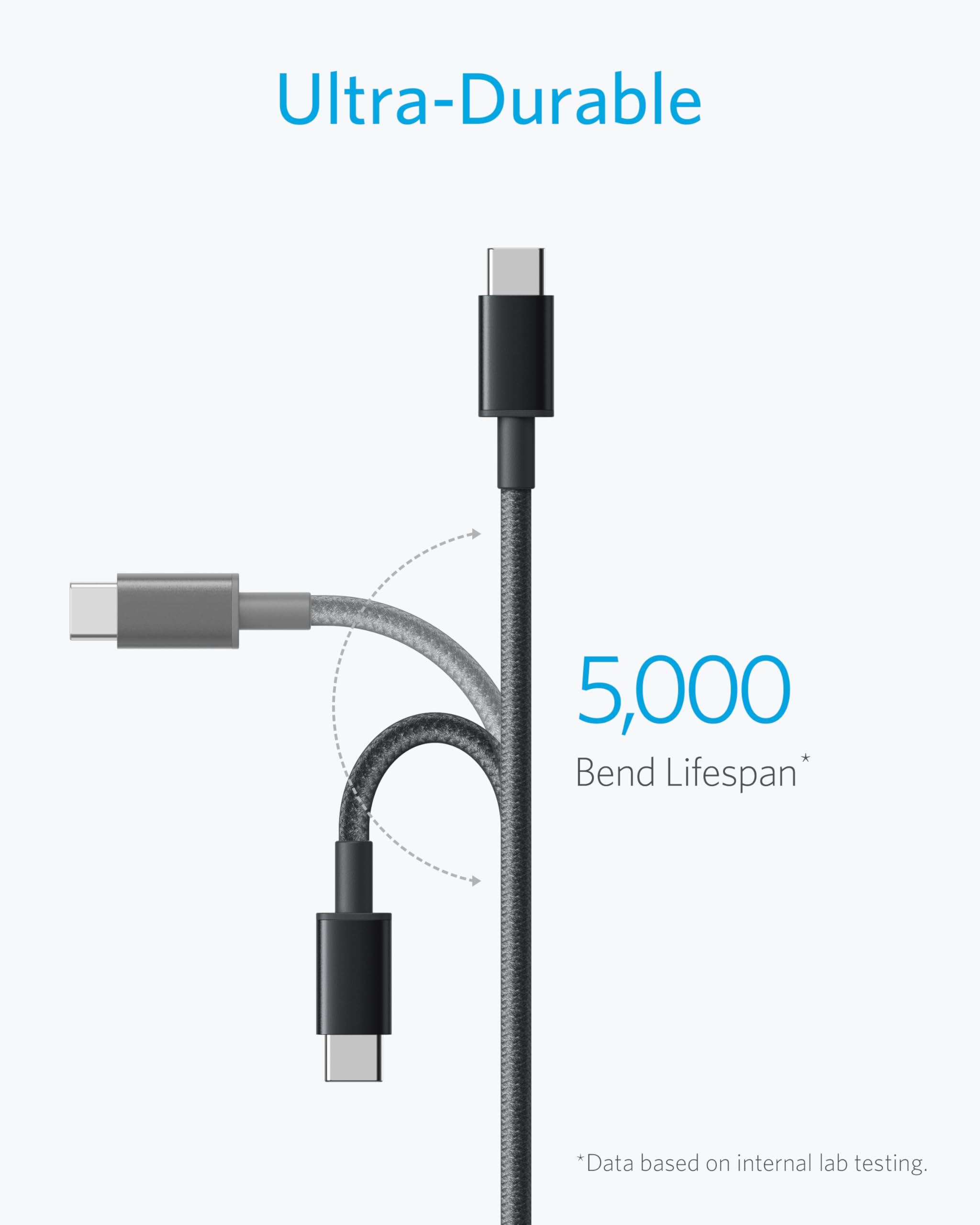 Anker Cable [2 Pack, 10FT], USB A to USB C Cable for Samsung Galaxy S10 S10+, LG V30, Beats Fit Pro and More (Black) 🍁 All In One Marketplace Canada