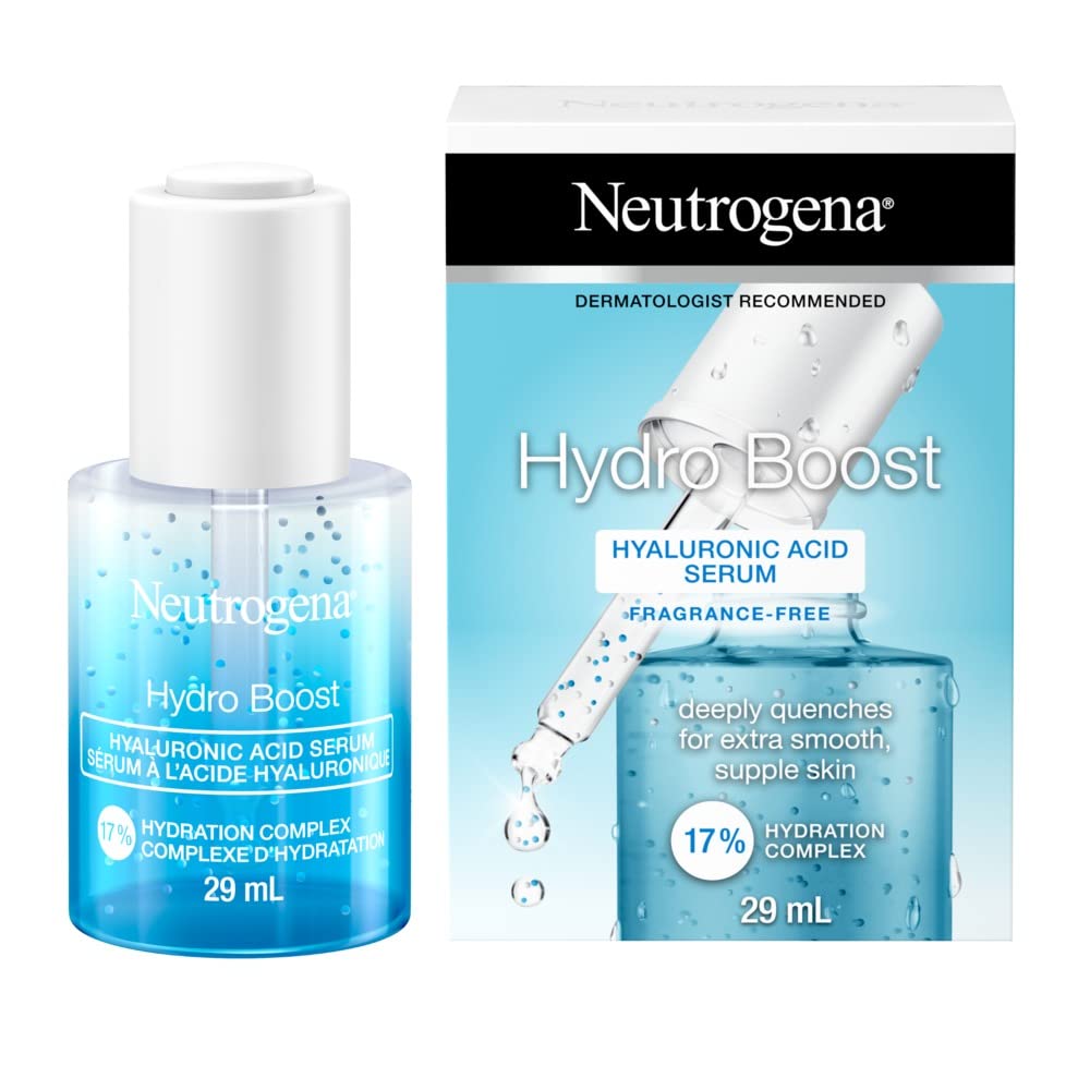 Neutrogena Moisturizer Neutrogena Hydro Boost Hyaluronic Acid Face Serum with Vitamin B5, Glycerin for Moisturized Skin, 29 Milliliters 🍁 All In One Marketplace Canada