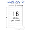 AVERY No Iron Clothing Labels, Washer & Dryer Safe, Writable Fabric Labels, 54 Labels, 1 Pack (40720), White, 1/2