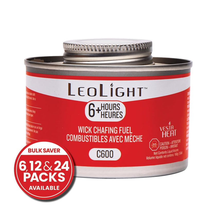 6 Pack Chafing Fuel 6 Hour Burn – Odorless, Smokeless & Spill-Proof Wick, 7.8oz Food Warmer Fuel for Chafing Dish Buffet Set & Catering Use, LeoLight 🍁 All In One Marketplace Canada