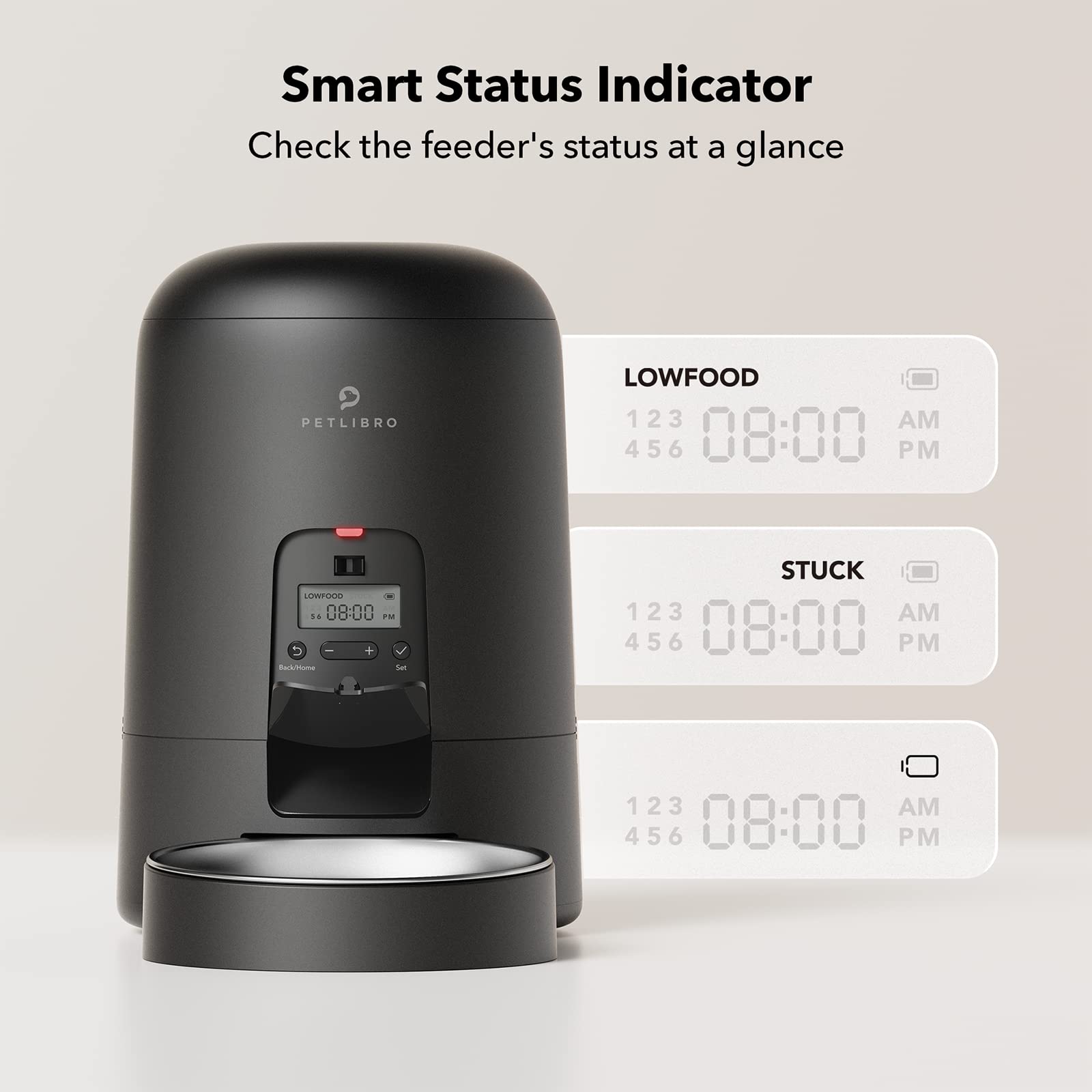 PETLIBRO Automatic Cat Feeder, 2L Timed Cat Feeder with 180-Day Battery Life, Automatic Pet Feeder for Cat & Dog, Cat Food Dispenser Program 1-6 Meals Control, Automatic Dog Feeder for Dry Food 🍁 All In One Marketplace Canada