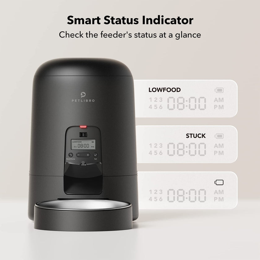 PETLIBRO Automatic Cat Feeder, 2L Timed Cat Feeder with 180-Day Battery Life, Automatic Pet Feeder for Cat & Dog, Cat Food Dispenser Program 1-6 Meals Control, Automatic Dog Feeder for Dry Food 🍁 All In One Marketplace Canada